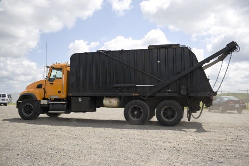 Recycled materials ready for processing at a local transfer station
