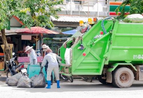 Properly placed skip in a Norbiton garden