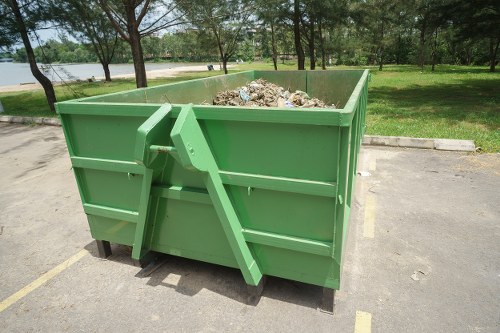 Professional waste removal team in action